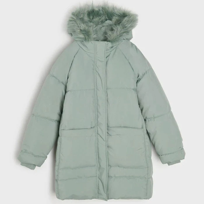 Sinsay green long jacket (1) کاپشن بلند سبز sinsay