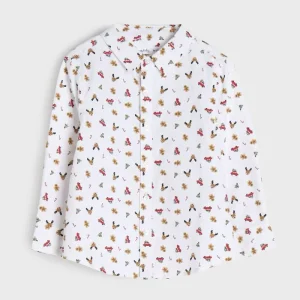 پیراهن طرحدار سفید SINSAY