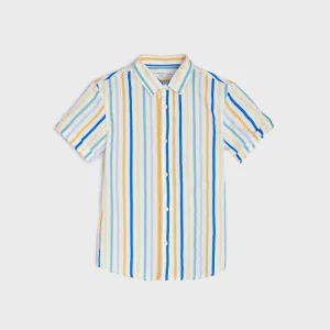 پیراهن آستین کوتاه راه راه SINSAY