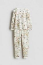 ست دخترانه گل و برگ برند H&M