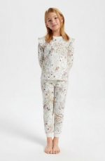 ست دخترانه گل و برگ برند H&M - Image 2