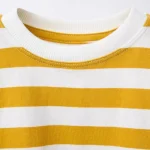 تیشرت نخی خردلی  راه راه ZARA - Image 4