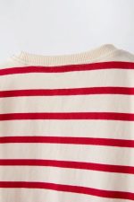 تیشرت راه راه قرمز برند ZARA - Image 3