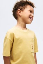 تیشرت خردلی گلدوزی برند H&M - Image 3