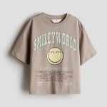 کراپ قهوه ای EMOJI برند H&M