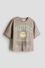 کراپ قهوه ای EMOJI برند H&M