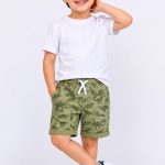 شلوارک کتان دایناسوری برند H&M