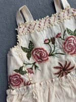 سارافون کرم گل دوزی لینن برند Zara - Image 4