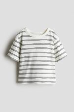 تیشرت نخ پنبه راه راه برند H&M