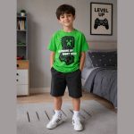 تیشرت نخی طرح مایکرافت برند disney - Image 2