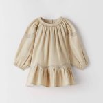 سارافون استین دار خامه دوزی برند zara